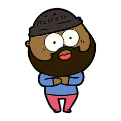 cartoon bearded man