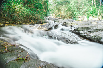 Naklejka na ściany i meble Long exposure for the waterfall in Thailand