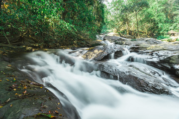 Naklejka na ściany i meble Long exposure for the waterfall in Thailand