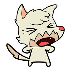 angry cartoon fox