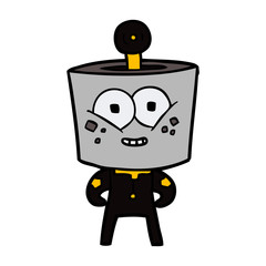 happy cartoon robot