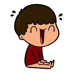 laughing cartoon man