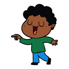 laughing cartoon man pointing