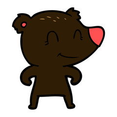 smiling bear cartoon