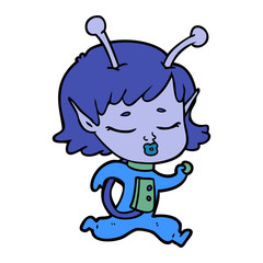 cartoon alien girl
