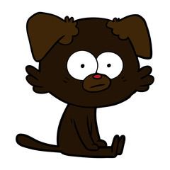 nervous dog cartoon