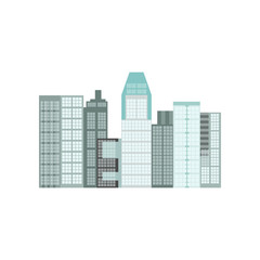 Modern skyscrapers in Singapore vector Illustration