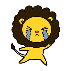 cartoon crying lion