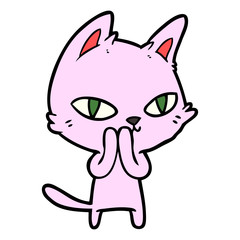 cartoon cat staring