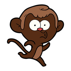 cartoon surprised monkey