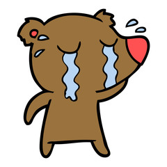 cartoon crying bear
