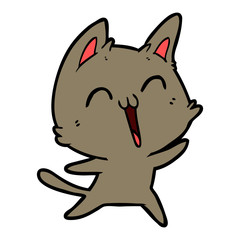 happy cartoon cat