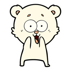 excited teddy bear cartoon