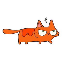 cartoon angry cat