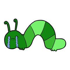 cartoon caterpillar obsessing over his regrets