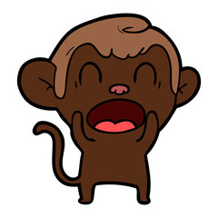 shouting cartoon monkey