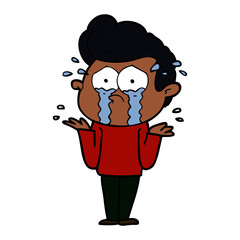 cartoon crying man