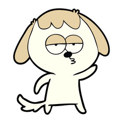 cartoon bored dog