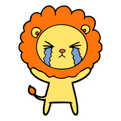 cartoon crying lion
