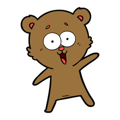 laughing teddy  bear cartoon