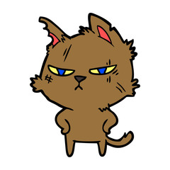 tough cartoon cat