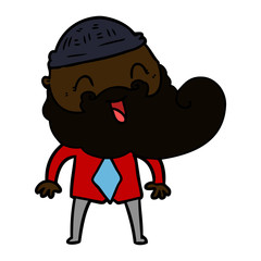 happy bearded man