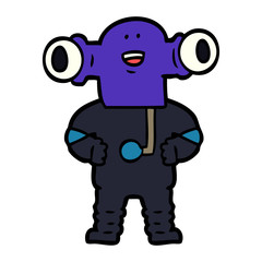friendly cartoon alien