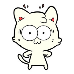 cartoon surprised cat