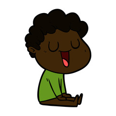 laughing cartoon man