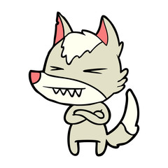 angry wolf cartoon