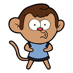 cartoon surprised monkey