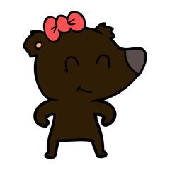 Obraz premium female bear cartoon