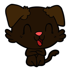 laughing cartoon dog