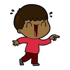 laughing cartoon man pointing