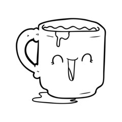 cartoon dirty office mug