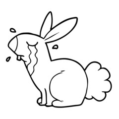 cartoon bunny rabbit crying