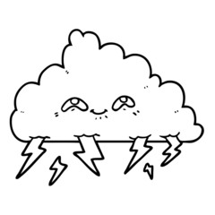 cartoon thundercloud