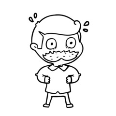 cartoon man with mustache shocked