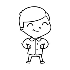 cartoon boy with hands on hips