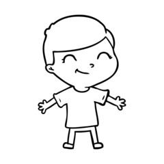 cartoon boy smiling