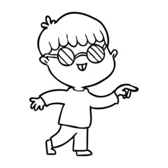 cartoon boy wearing spectacles