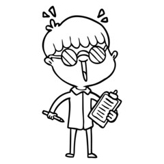 cartoon boy wearing spectacles
