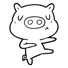 cartoon content pig dancing