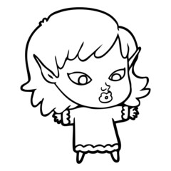 pretty cartoon elf girl
