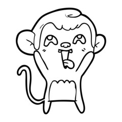 crazy cartoon monkey