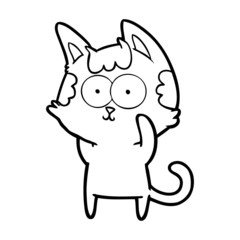 happy cartoon cat