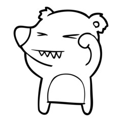 angry bear cartoon