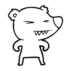 angry polar bear cartoon