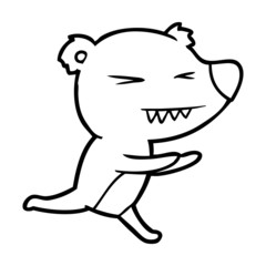 angry bear cartoon