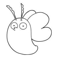 funny cartoon butterfly